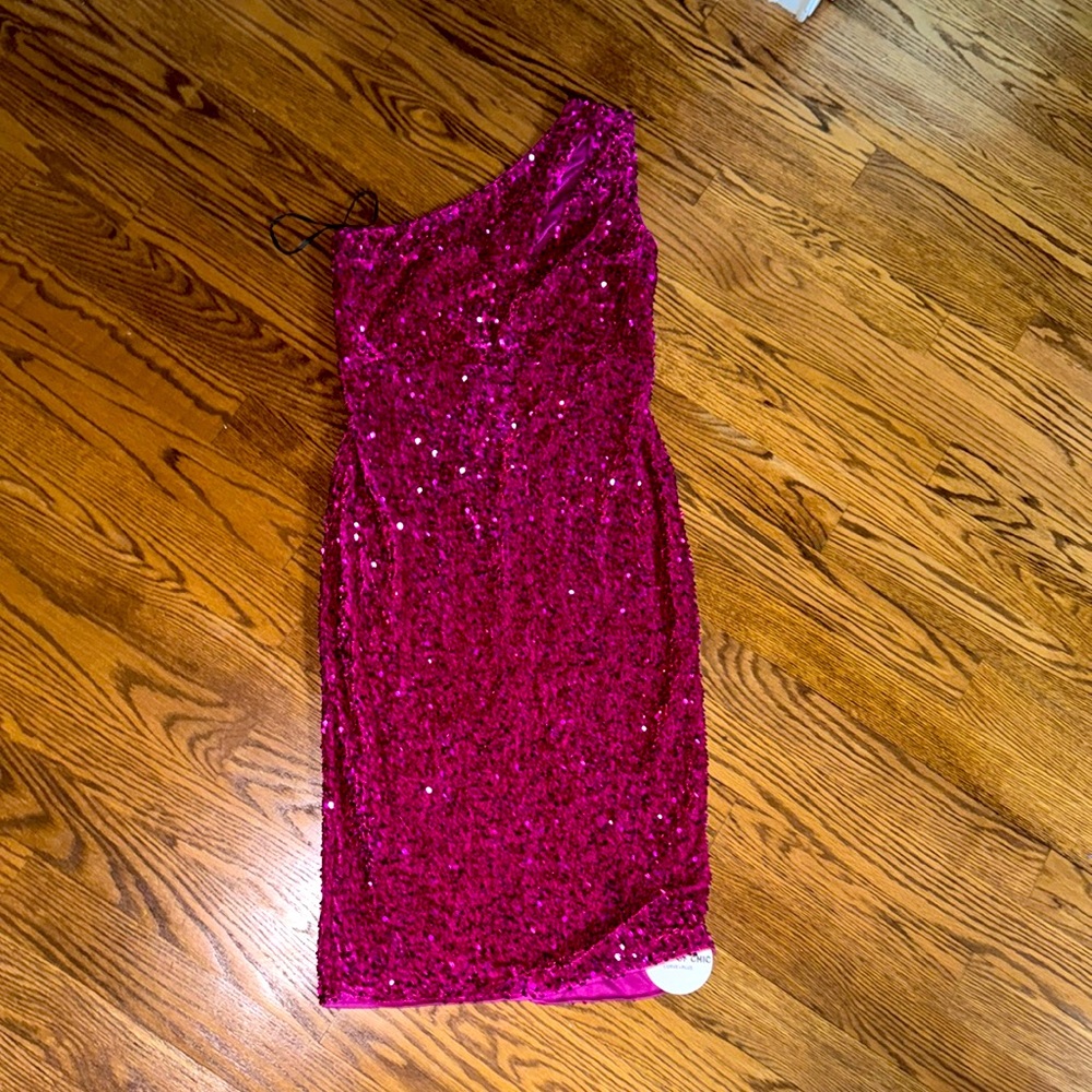 Magenta sequin midi nwt